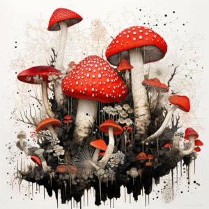mycobowen_a_hand-painted_masterful_art_painting_of_mushroom_clu_25174cd0-53c3-4bd6-b4e1-a69d0a30389b