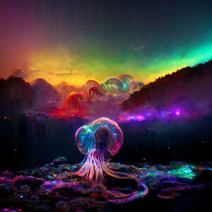 mycobowen_a_massive_rainbow_colored_jellyfish_with_long_flowing_40edb7b4-8359-4502-81a7-bb4d482cc146
