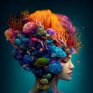 mycobowen_coral_reef_with_brilliant_colors_on_top_of_a_womans_h_7b8813e7-b2bd-456f-8540-e2a0ef3b123d