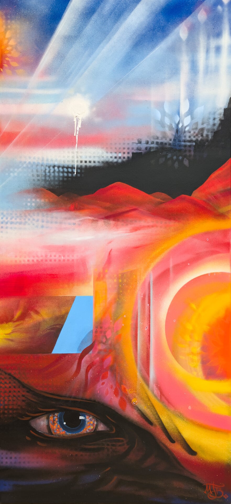 Utah Mountains painting visionary art pop surrealism