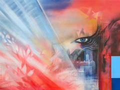 Utah Mountains painting visionary art pop surrealism