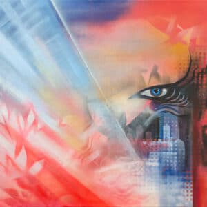 Utah Mountains painting visionary art pop surrealism