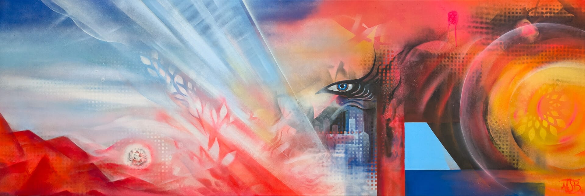 Utah Mountains painting visionary art pop surrealism